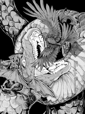 雙人黑白插圖委托